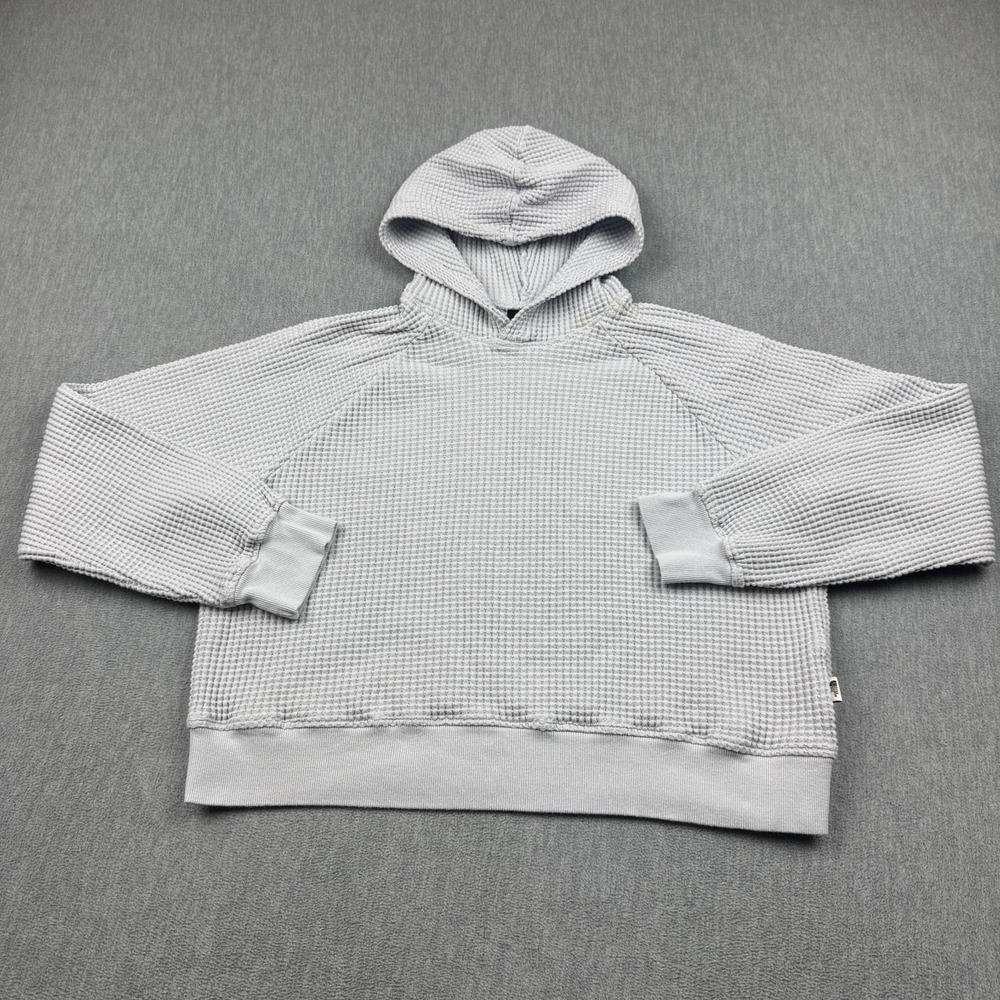 The North Face Hoodie Womens Small Purple Chabot Sweatshirt Waffle Knit Outdoor